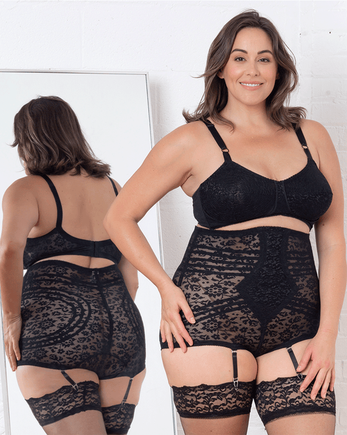 Extra Firm High Waist Brief - Black / White / Beige