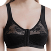 Front Closure Back Support Bandeau Bra Black