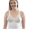 Front Closure Back Support Long Line Shapewear Bra - White