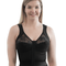 Front Closure Back Support Long Line Bra Black Wireless Posture Support