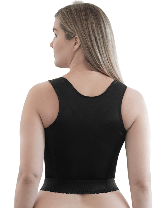 Final Sale Clearance Front Closure Back Support Long Line Bra Black