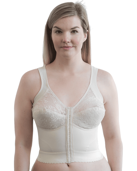 Front Closure Back Support Long Line Bra Blush