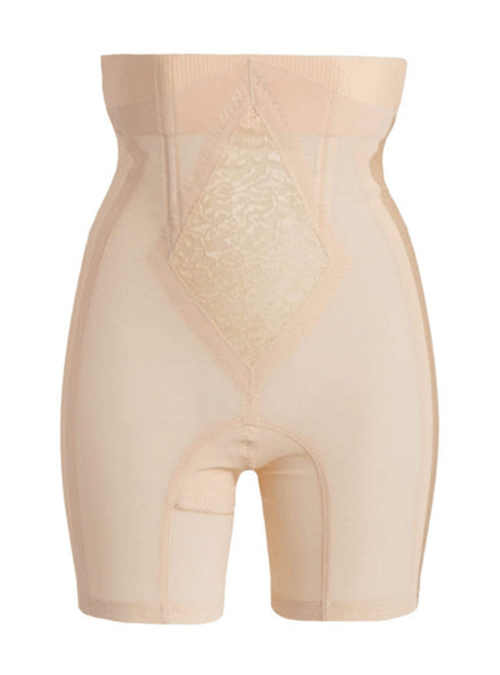 High Waist Leg Shaper Extra Firm Shaping No Roll Satin Thigh Shapewear
