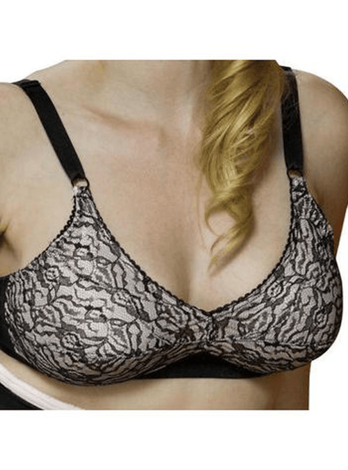 Satin & Lace Fashion Bandeau Bra with Underwire-Free Shaping