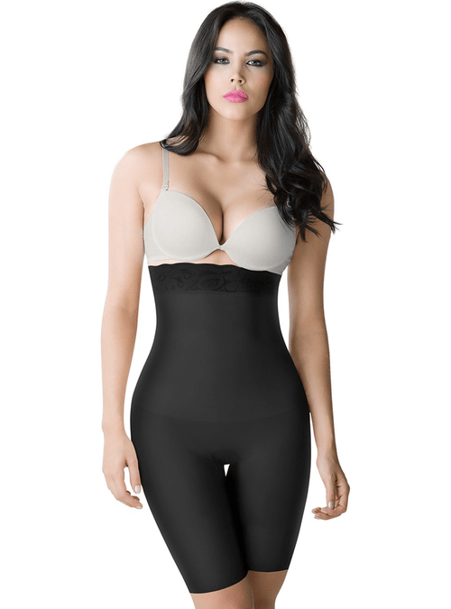High Waisted Shapewear Shorts Knee Length Body Shaper For Women