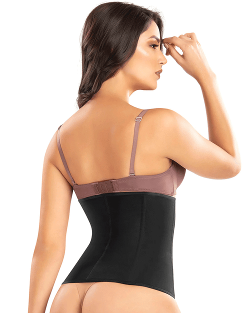 Waist Trainer Cincher With Steel Boning And Front Zipper For Hourglass Shaping