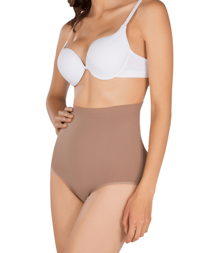 Anti Cellulite Seamless High-Waisted Shaper Briefs Scarlet