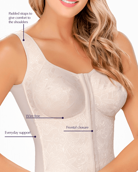Back Support Posture Corrector Wireless Bra - Multi/Functional