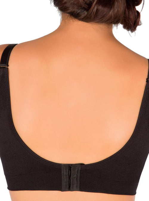 Cachet Benefit Bra Seamless Wireless Bra with Stretch Nylon and Wide Support Band
