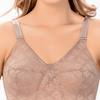 Extra Coverage Support Wireless Bra With Lace Cups And Back Closure