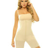 Extra-Strength Compression Braless Mid-Thigh Minimizer Bodysuit with Latex