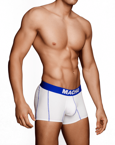 Macho Men's Sport Medium Boxer - White