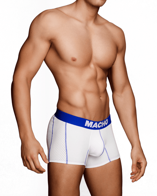 Macho Men's Sport Medium Boxer - White