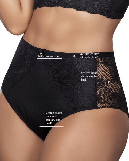 Sexy Lace Mid Waisted Panty