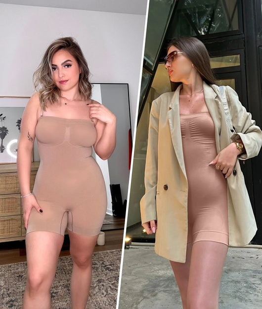 Convertible Strapless Mid-Thigh Bodysuit