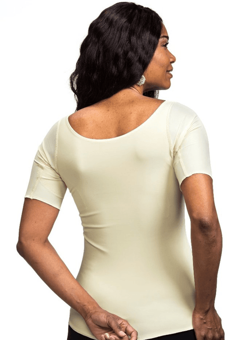 Axilla Compression Shapewear T with Chip Pad Pockets for Swelling Relief